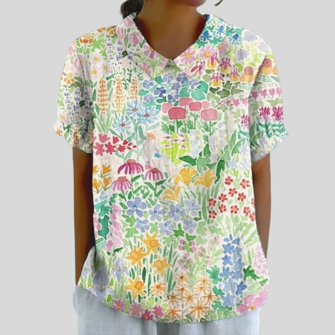 Delphine | Blusa Floral Elegante
