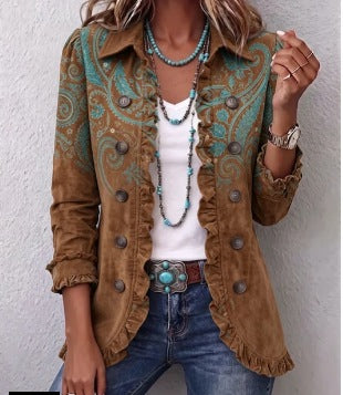 Isabella | Chaqueta paisley con volantes